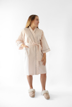 Load image into Gallery viewer, Ladies Kimono Gown - Pink and Grey check