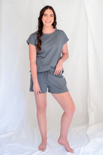 Load image into Gallery viewer, Ladies Summer Pajama Set - Charcoal