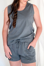 Load image into Gallery viewer, Ladies Summer Vest Pajama Set -  Charcoal