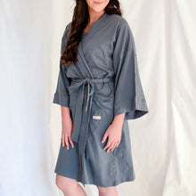 Load image into Gallery viewer, Ladies Kimono Gown -  Charcoal
