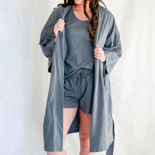 Load image into Gallery viewer, Ladies Kimono Gown -  Charcoal