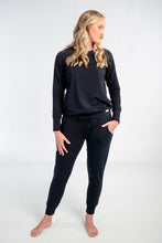 Load image into Gallery viewer, Ladies Winter Pajamas set - Midnight Black