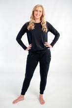 Load image into Gallery viewer, Ladies Winter Pajamas set - Midnight Black