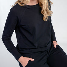 Load image into Gallery viewer, Ladies Winter Pajamas set - Midnight Black