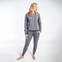 Load image into Gallery viewer, Ladies Winter Pajamas set - Charcoal Melange
