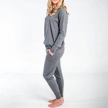 Load image into Gallery viewer, Ladies Winter Pajamas set - Charcoal Melange