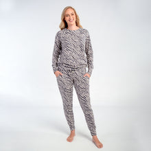 Load image into Gallery viewer, Ladies Winter Pajamas set - Zebra
