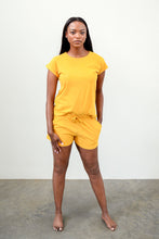 Load image into Gallery viewer, Ladies Summer Pajama Set - Marigold Mustard