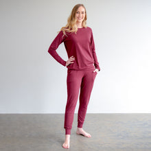 Load image into Gallery viewer, Ladies Winter Pajamas - Burgundy