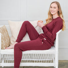 Load image into Gallery viewer, Ladies Winter Pajamas - Burgundy