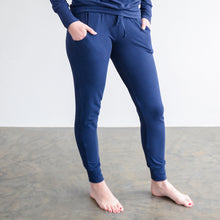 Load image into Gallery viewer, Ladies Winter Pajamas set - Navy Blue