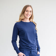 Load image into Gallery viewer, Ladies Winter Pajamas set - Navy Blue