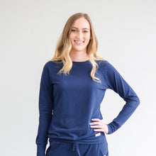 Load image into Gallery viewer, Ladies Winter Pajamas set - Navy Blue