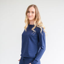Load image into Gallery viewer, Ladies Winter Pajamas set - Navy Blue