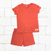 Load image into Gallery viewer, Girls Summer Pajama Set - Coral
