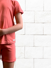 Load image into Gallery viewer, Girls Summer Pajama Set - Coral