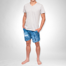 Load image into Gallery viewer, Mens Pajamas - Ocean Blue and Grey
