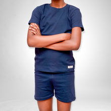 Load image into Gallery viewer, Kids Summer Pajama Set - Navy