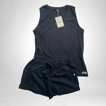 Load image into Gallery viewer, Ladies Summer Vest Pajama Set -  Navy