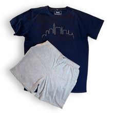 Load image into Gallery viewer, Mens Navy Pajamas - Skyline