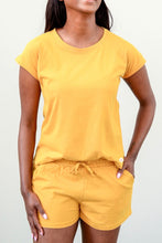 Load image into Gallery viewer, Ladies Summer Pajama Set - Marigold Mustard
