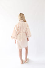 Load image into Gallery viewer, Ladies Kimono Gown -  Pink and Grey check
