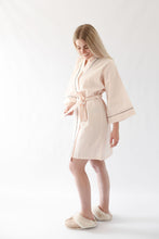 Load image into Gallery viewer, Ladies Kimono Gown -  Pink and Grey check
