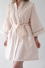 Load image into Gallery viewer, Ladies Kimono Gown -  Pink and Grey check
