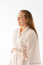 Load image into Gallery viewer, Ladies Kimono Gown -  Pink and Grey check
