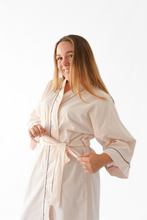 Load image into Gallery viewer, Ladies Kimono Gown -  Pink and Grey check
