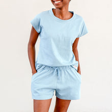 Load image into Gallery viewer, Ladies Summer Pajama Set - Powder Blue
