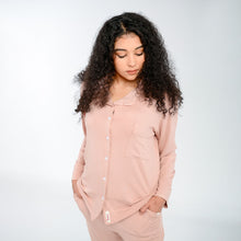 Load image into Gallery viewer, Ladies Button-Up Pajamas - Morganite
