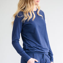 Load image into Gallery viewer, Ladies Winter Pajamas set - Navy Blue
